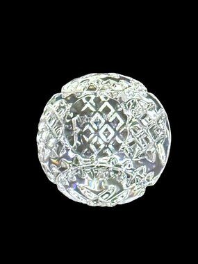 Waterford Crystal Faceted Round Starburst Paperweight
